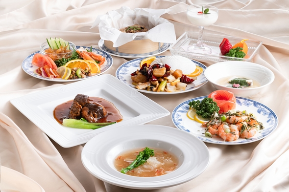【夕食付き】中国料理「桃園」味に定評あり♪豪華コース！実はとっても人気です！